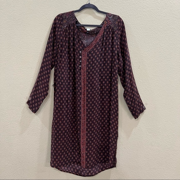 Sundance Dresses & Skirts - SUNDANCE Women’s Rusty Tunic Split Sides  Satin  Dress Sz M Boho Cottagecore EUC
